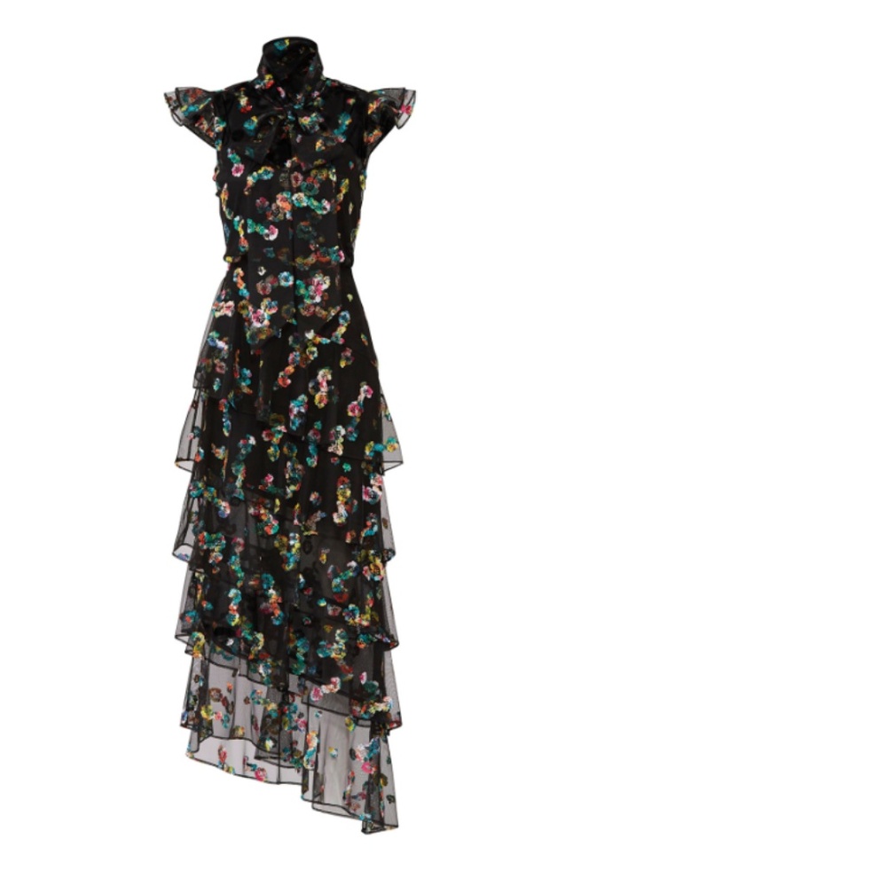 Monique Lhuillier Multi-Floral Gown